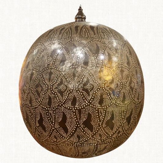 Clinker Silver Circle Lamp