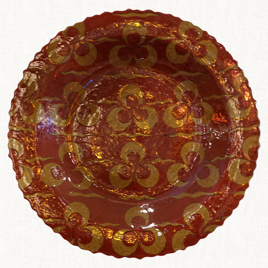 Ceramic Hand Painted Redwood Wall Décor Plate