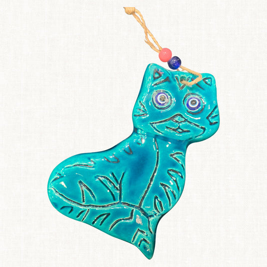 Turquoise Kitten Ceramic For Home Decoration