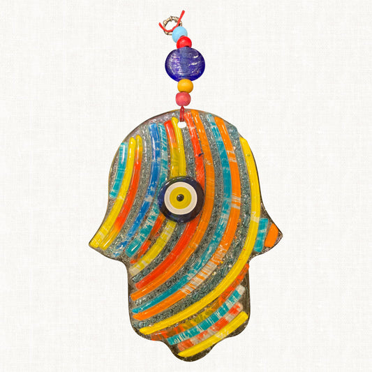 Colorful Ceramic Hamsa For Home Decoration