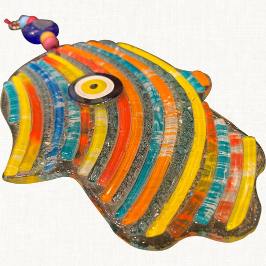 Colorful Ceramic Hamsa For Home Decoration