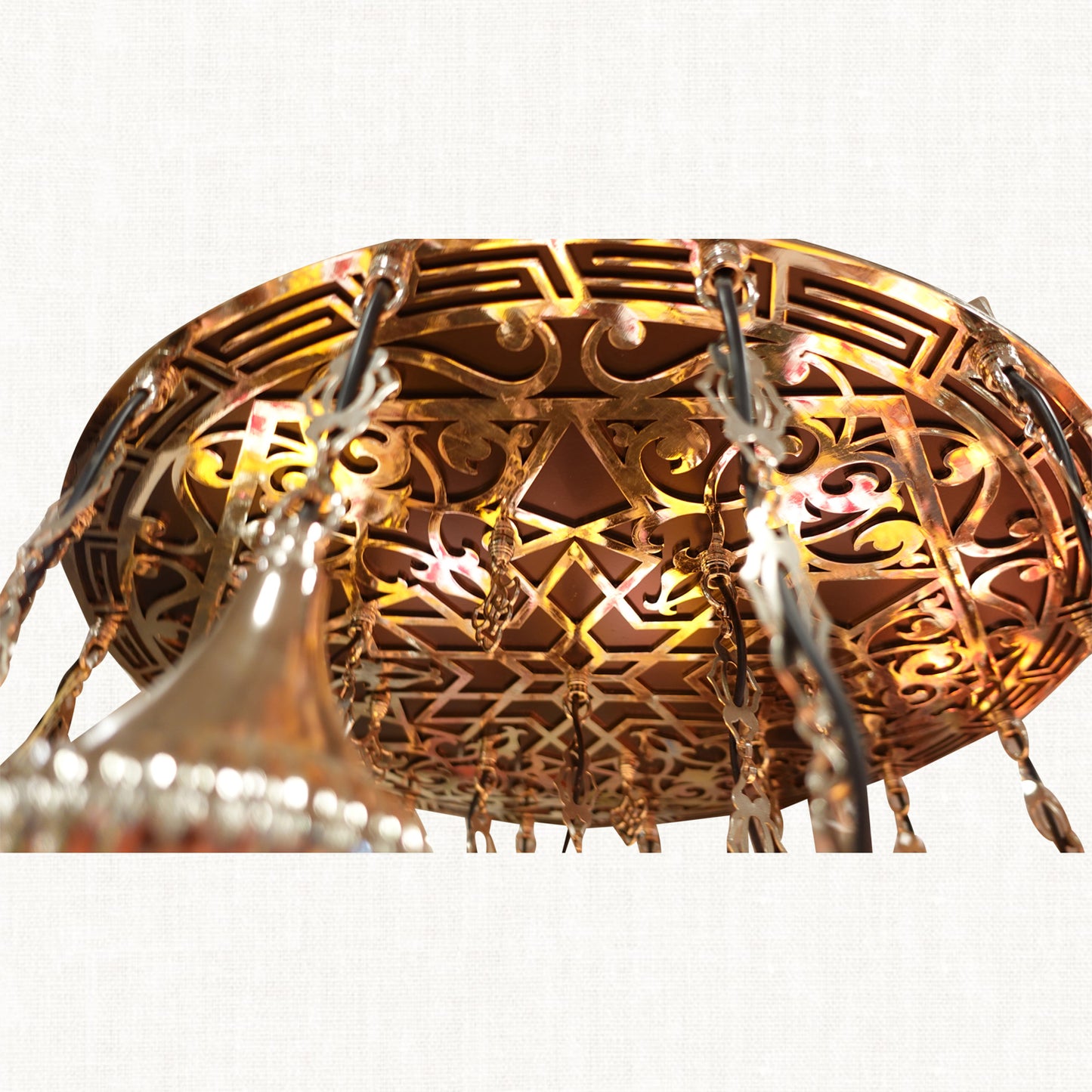 Wood Bark Chandelier