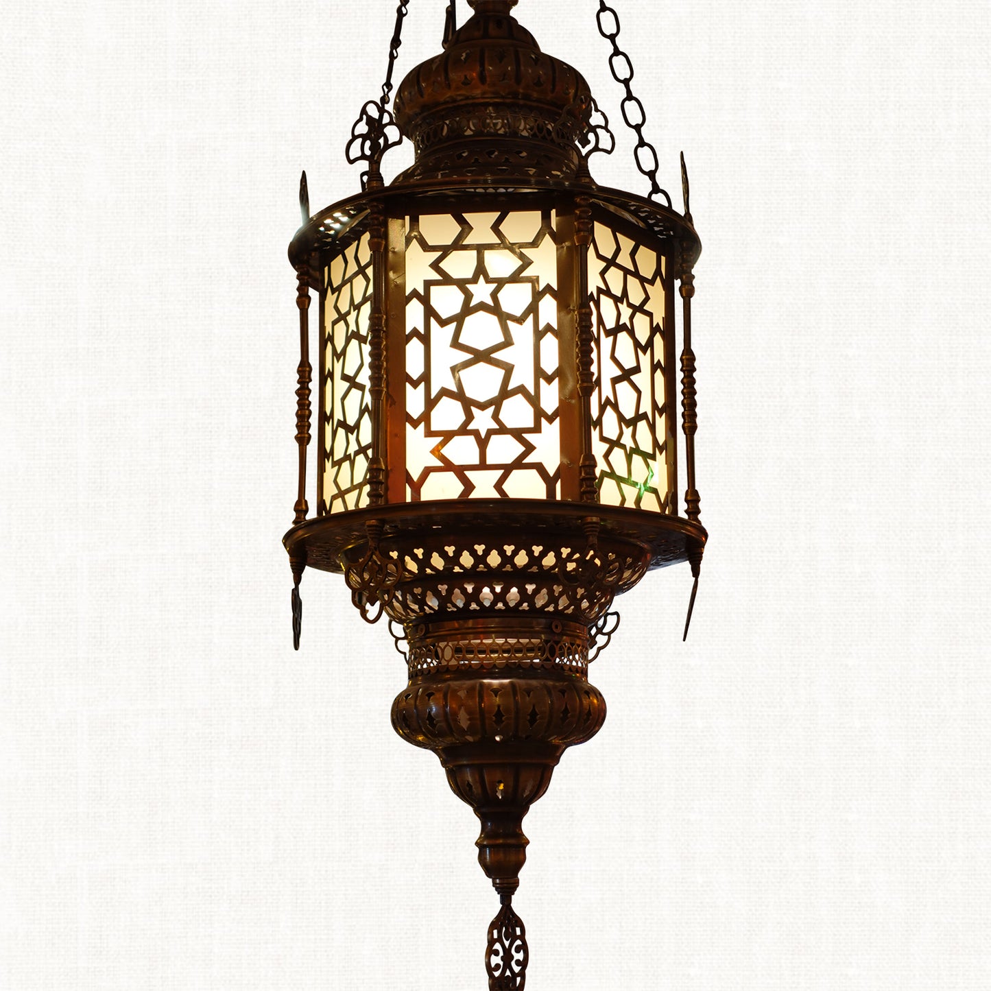 Indian Tan Chandelier