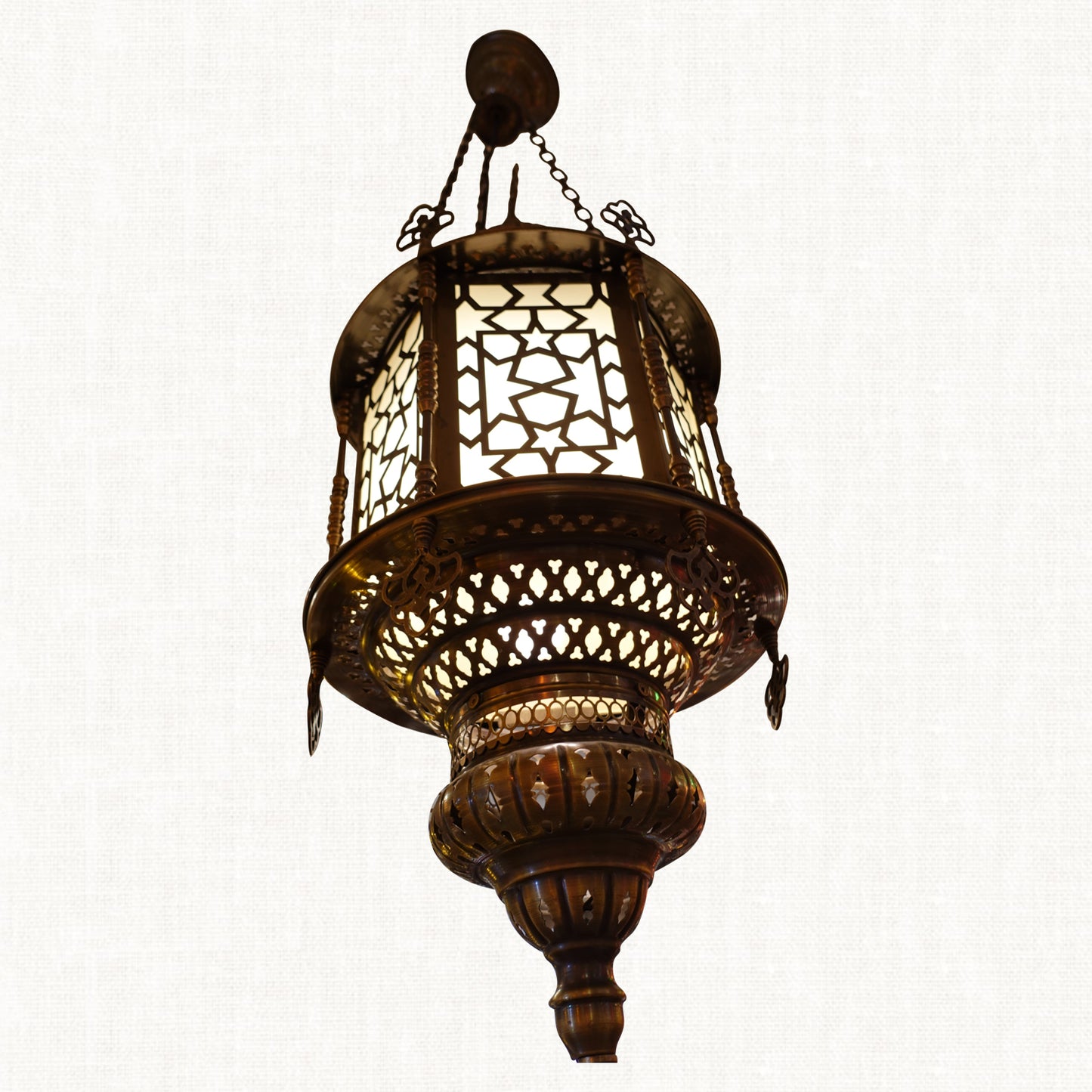 Indian Tan Chandelier