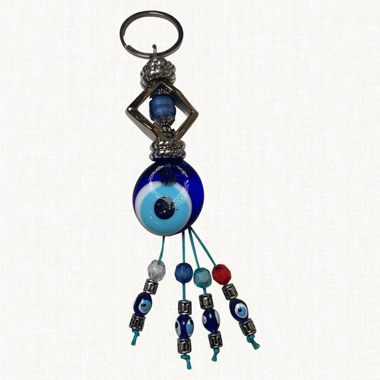 Turkish Blue Evil Eye Keychain