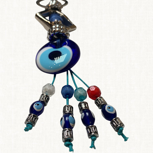 Turkish Blue Evil Eye Keychain