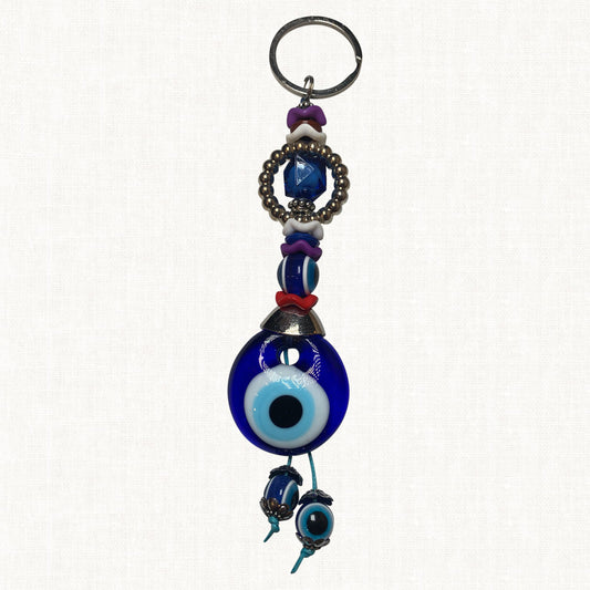 Turkish Blue Evil Eye Keychain