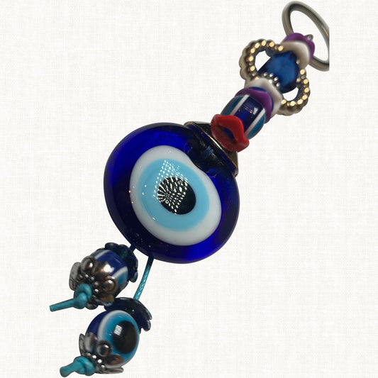 Turkish Blue Evil Eye Keychain