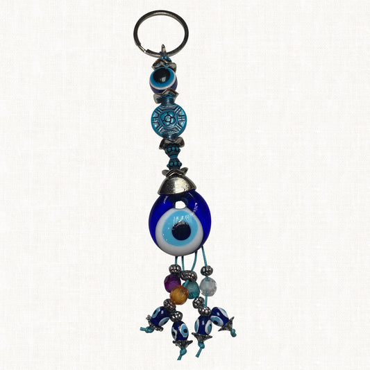 Turkish Blue Evil Eye Keychain