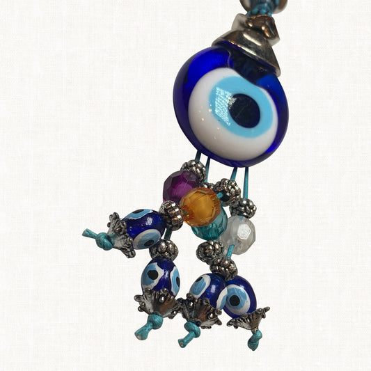 Turkish Blue Evil Eye Keychain