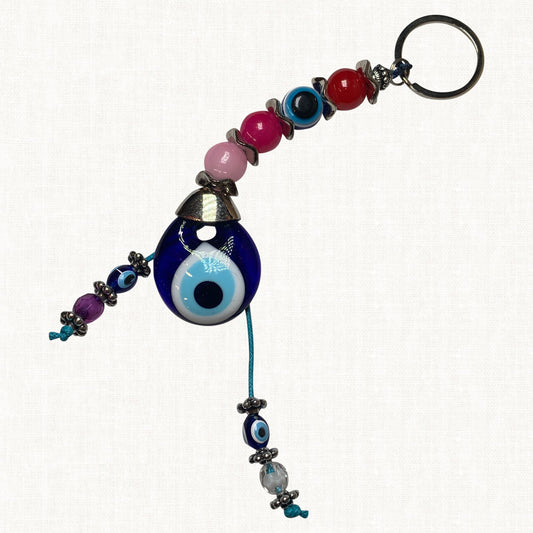 Turkish Blue Evil Eye Keychain