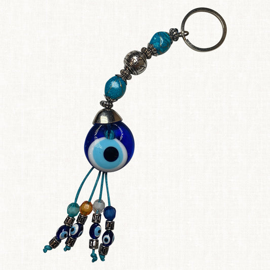 Turkish Blue Evil Eye Keychain