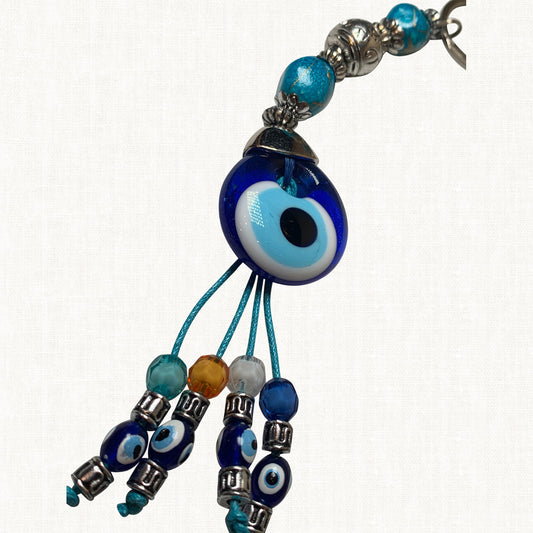 Turkish Blue Evil Eye Keychain