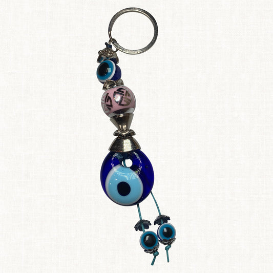 Turkish Blue Evil Eye Keychain