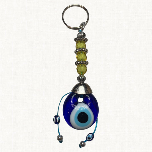 Turkish Blue Evil Eye Keychain