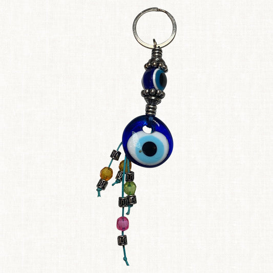 Turkish Blue Evil Eye Keychain