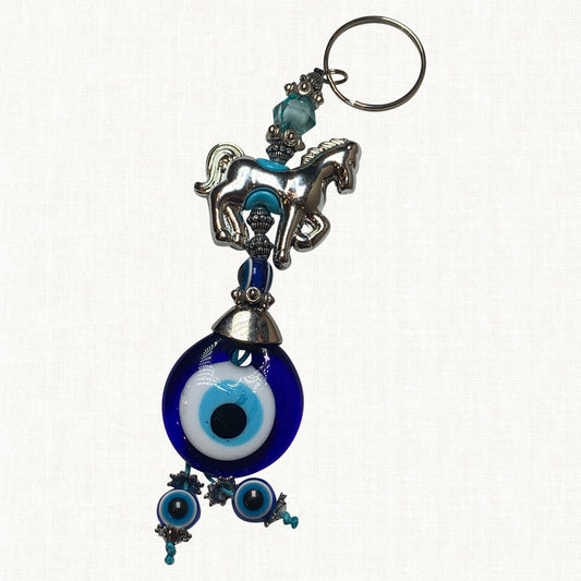 Turkish Blue Evil Eye Keychain