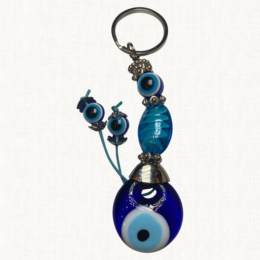 Turkish Blue Evil Eye Keychain