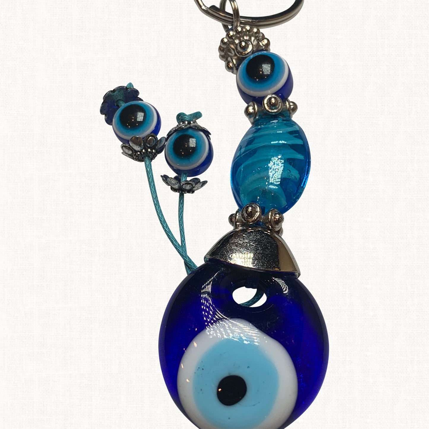 Turkish Blue Evil Eye Keychain