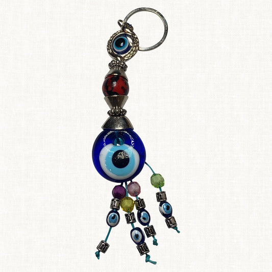 Turkish Blue Evil Eye Keychain