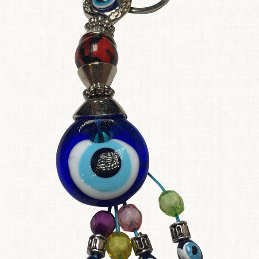 Turkish Blue Evil Eye Keychain