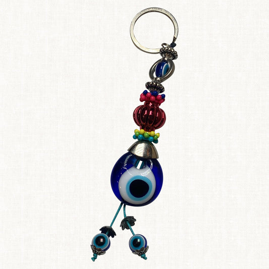 Turkish Blue Evil Eye Keychain