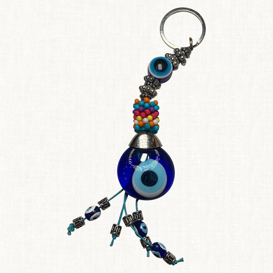 Turkish Blue Evil Eye Keychain