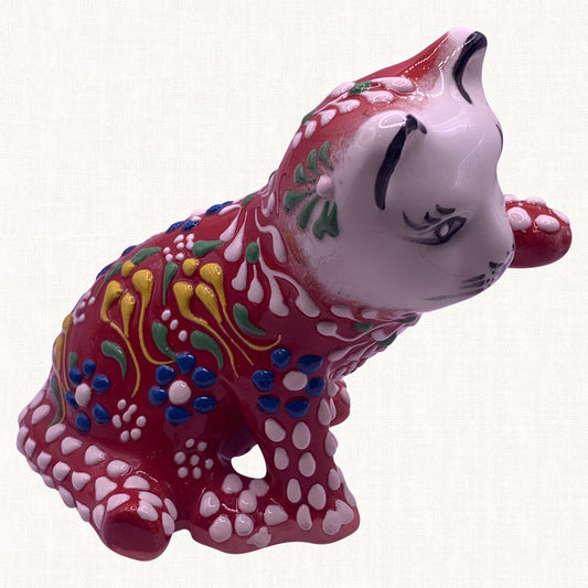 Bordeaux Ceramic Cat For Home Decoration