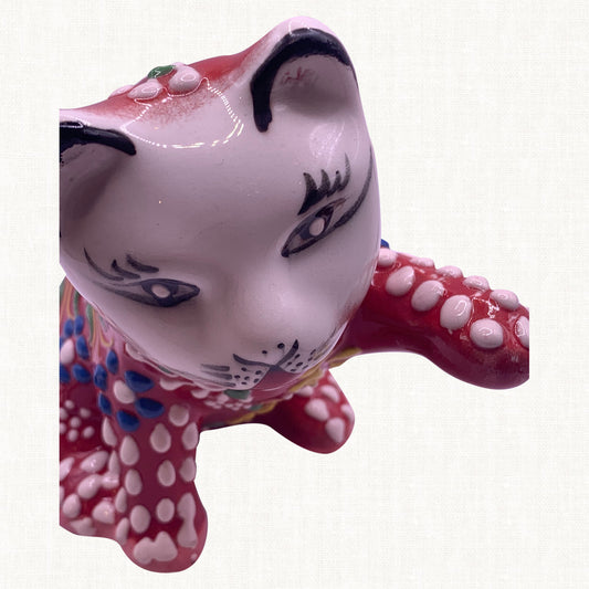 Bordeaux Ceramic Cat For Home Decoration