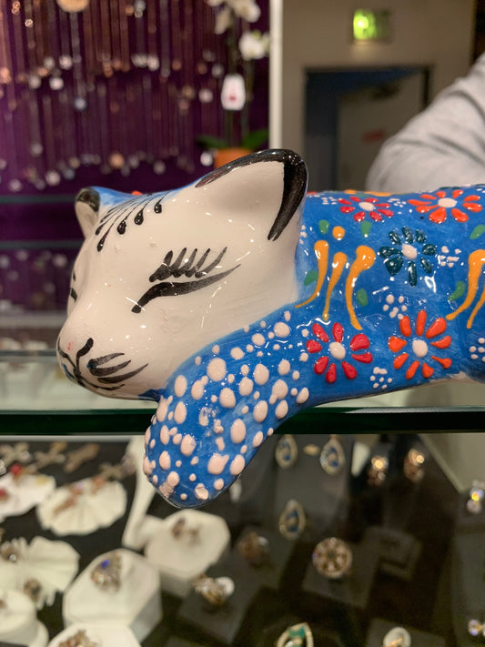 Sleepy Blue Cat For Home Decoration