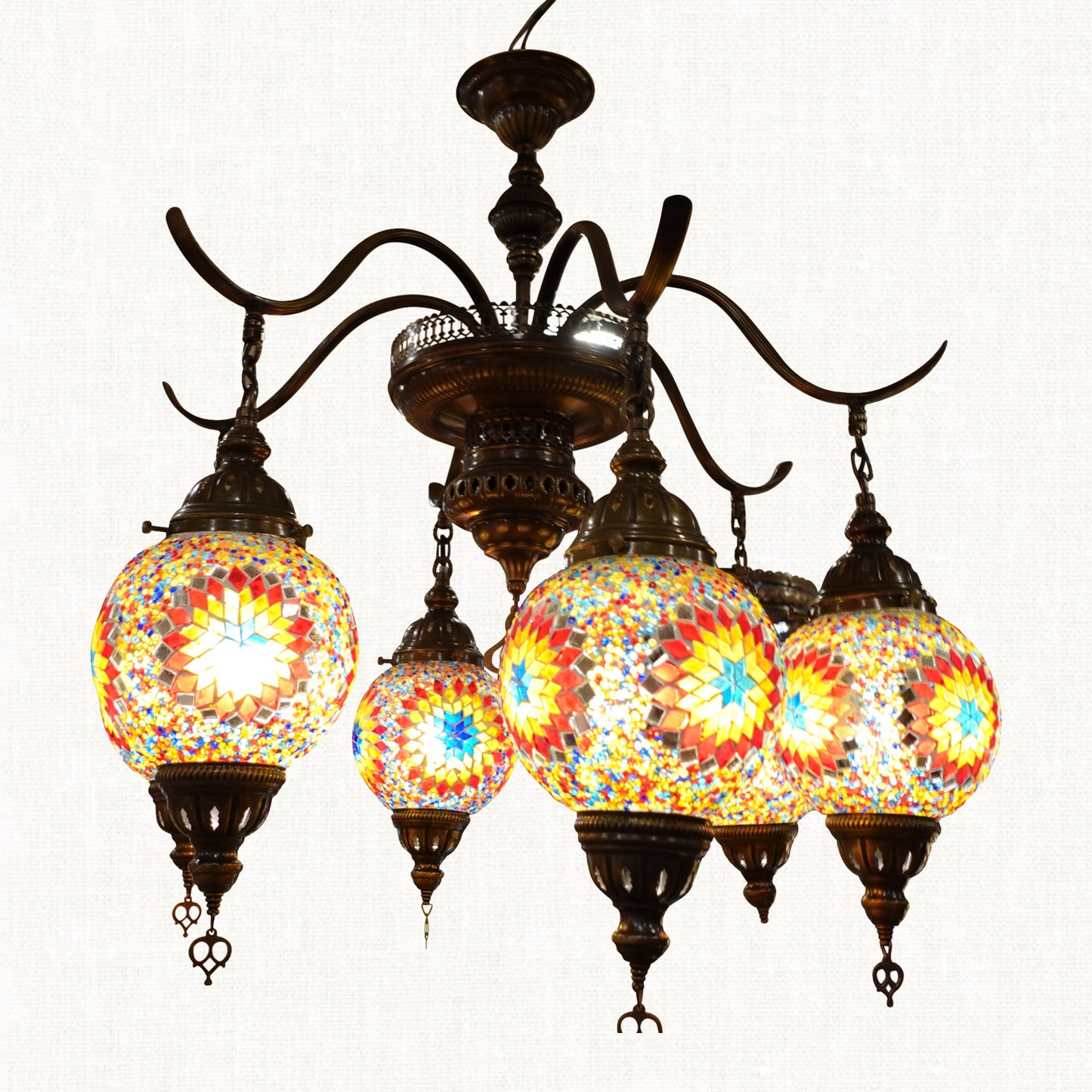 Deep Oak Chandelier