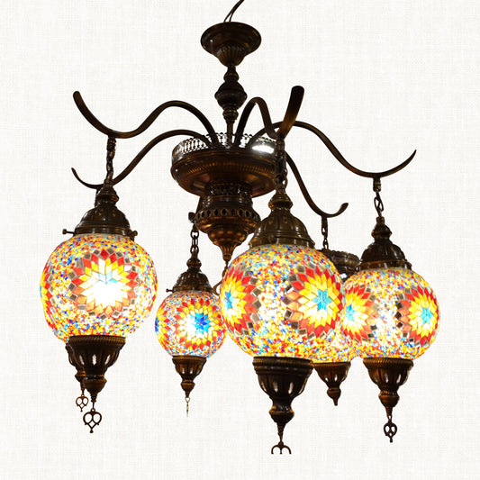 Deep Oak Chandelier