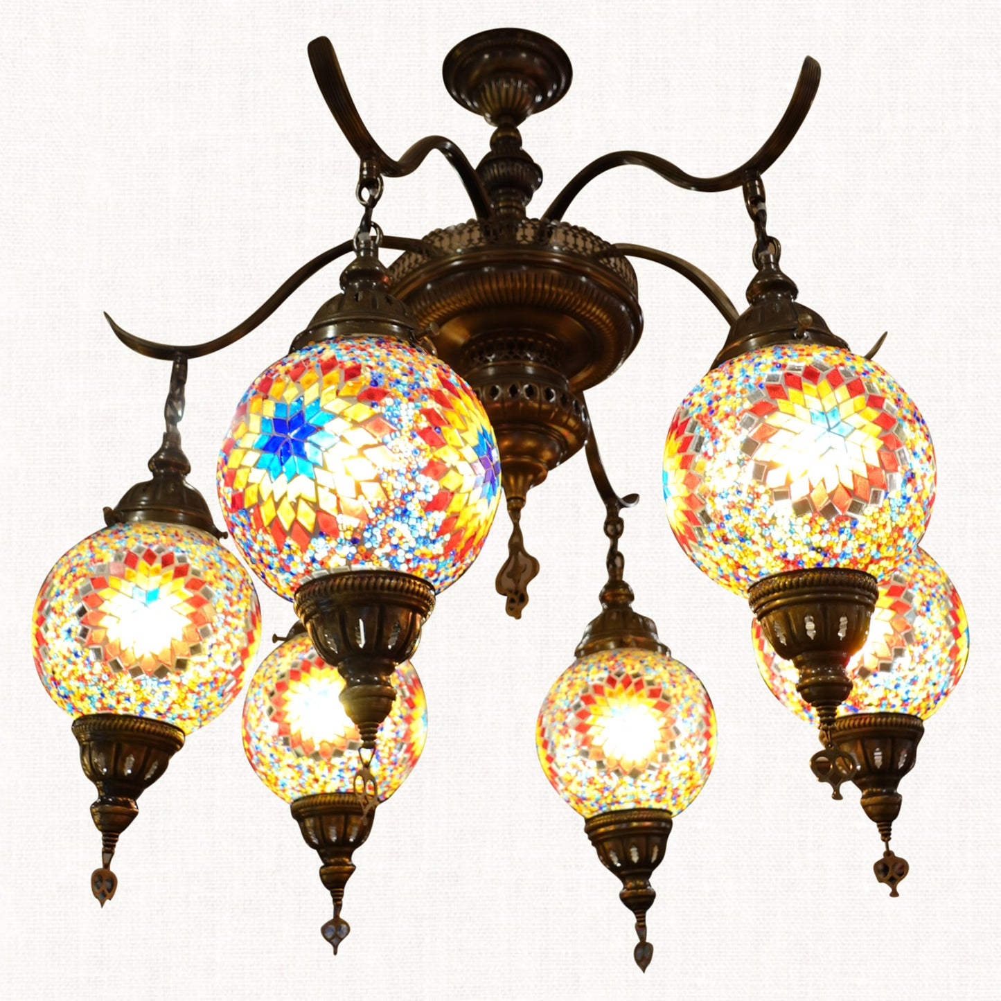Deep Oak Chandelier