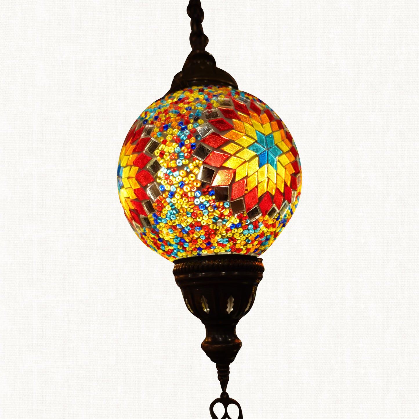 Deep Oak Chandelier