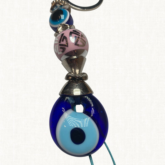 Turkish Blue Evil Eye Keychain