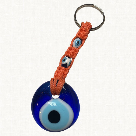 Turkish Blue Evil Eye Keychain