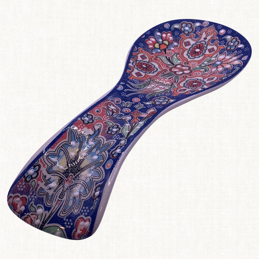 Gulf Blue Ceramic Spoon Rest
