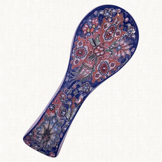 Gulf Blue Ceramic Spoon Rest