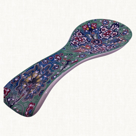 Mineral Green Ceramic Spoon Rest
