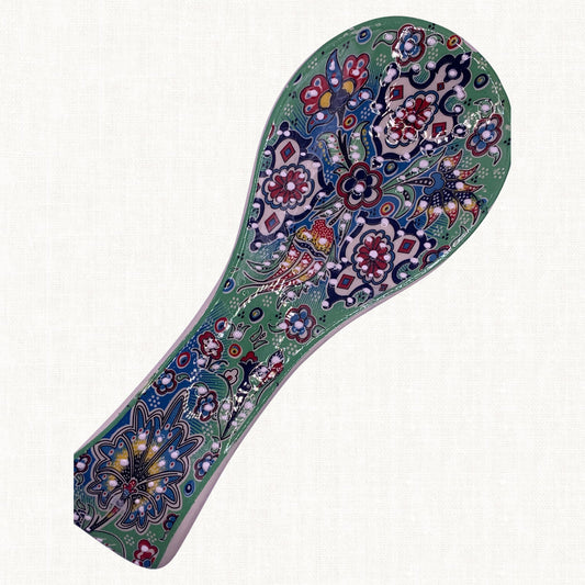 Mineral Green Ceramic Spoon Rest