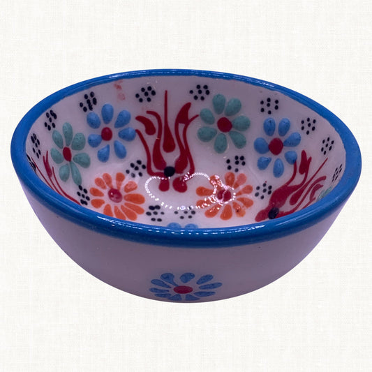 Ceramic Hand Painted Tory Blue Medium Bowl