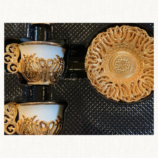 Reno Sand Ceramic Cups And Saucers Set