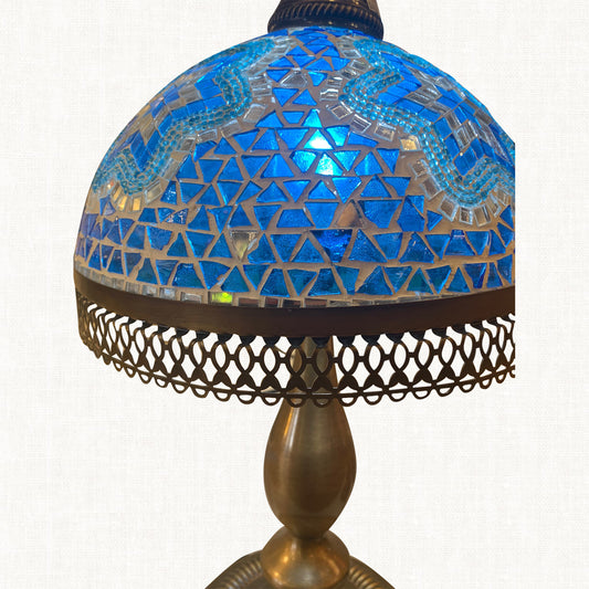 Bright Blue Umbrella Lamp