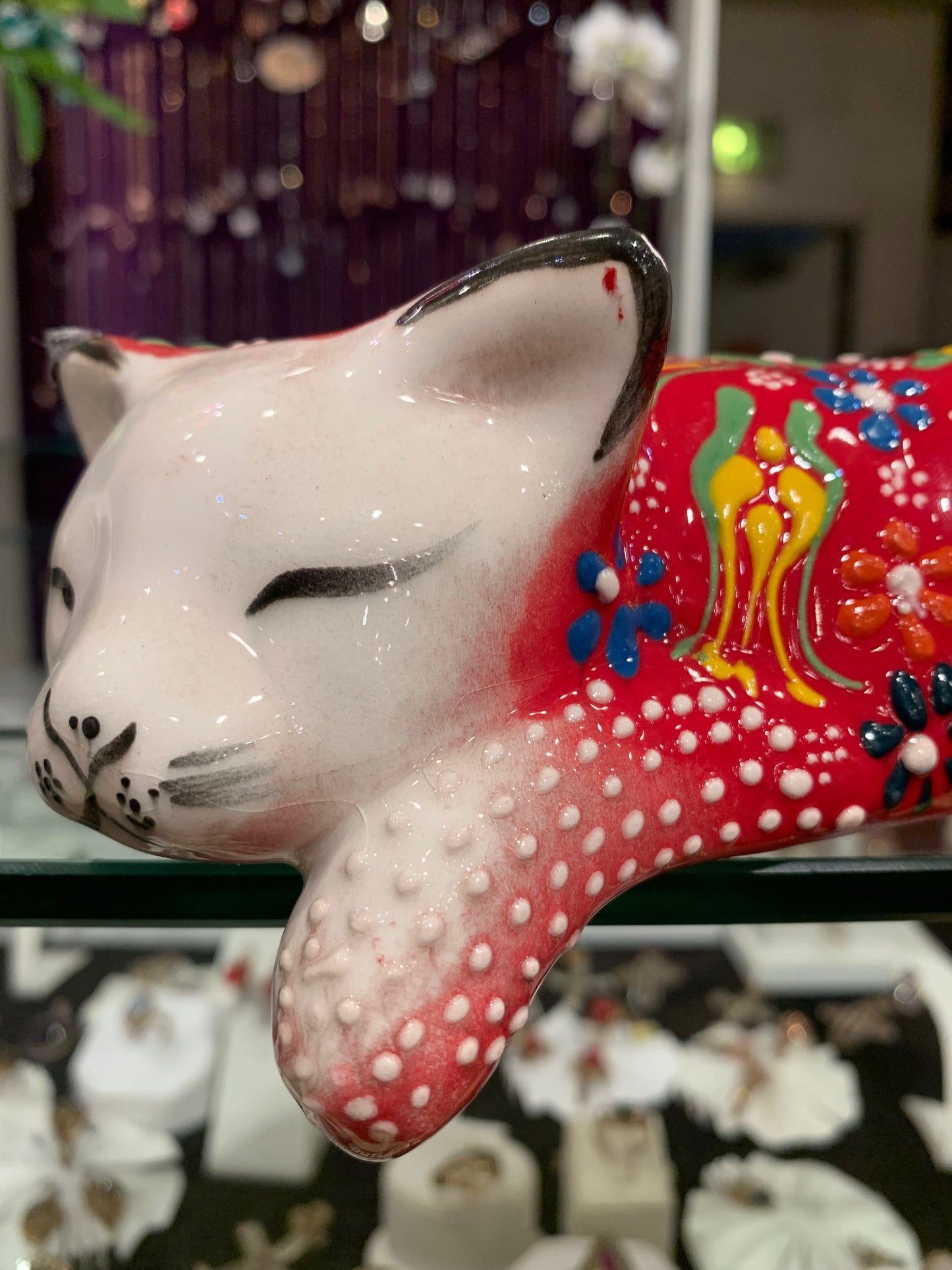 Sleepy Red Cat For Home Decoration
