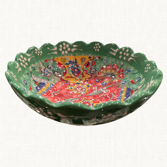 Ceramic Hand Painted Pastel Green Medium Bowl